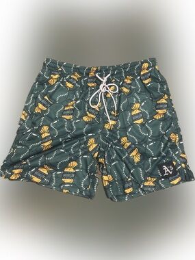 Baseballism A’s Doubles & Bubbles Mesh Shorts Like New